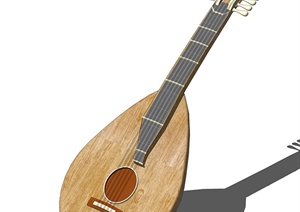 琵琶乐器设计SU(草图大师)模型