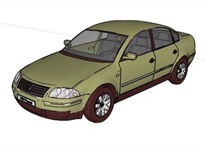 一辆大众汽车设计SU(草图大师)模型