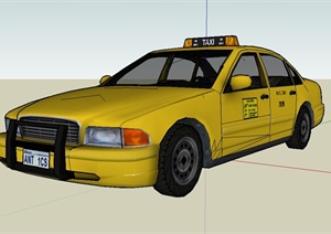 一辆出租车设计SU(草图大师)模型