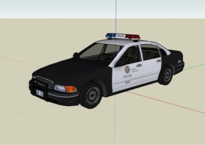 警车设计SU(草图大师)模型
