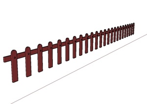 栅栏围栏设计SU(草图大师)模型