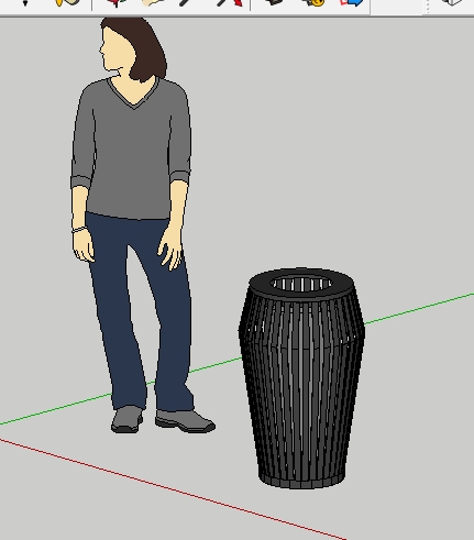 垃圾桶SU设计模型(2)