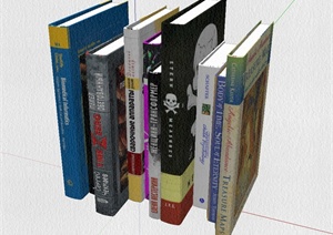 某图书馆室内书籍装饰品设计SU(草图大师)模型