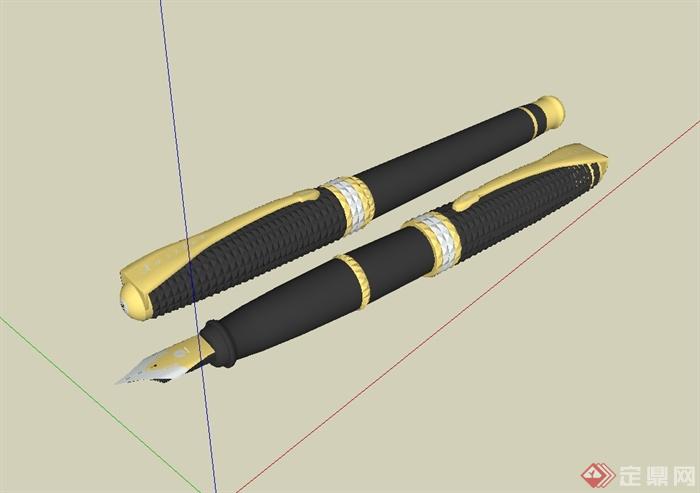 钢笔装饰品设计su模型(1)