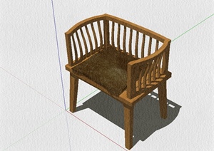 现代中式座椅凳家具设计SU(草图大师)模型