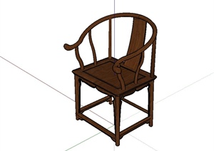 现代中式古家具椅子设计SU(草图大师)模型