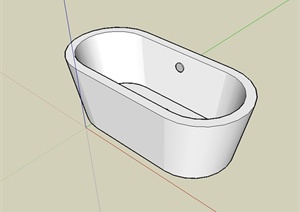 现代风格浴室浴缸设计SU(草图大师)模型