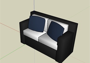 现代沙发室内设计SU(草图大师)模型