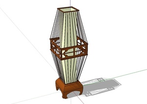 古典中式风格详细室内灯罩设计SU(草图大师)模型