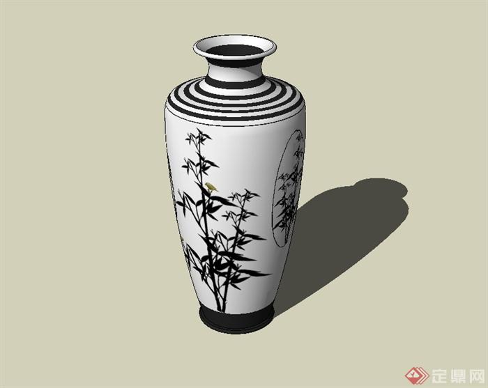 花瓶装饰配饰设计su模型(1)