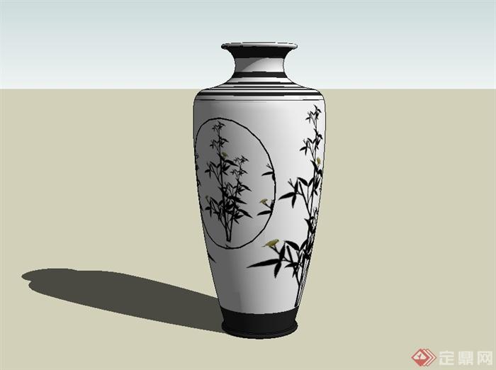 花瓶装饰配饰设计su模型(2)
