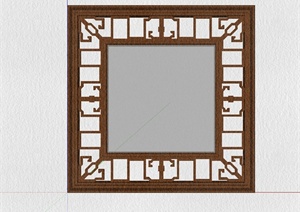 现代中式门窗花窗设计SU(草图大师)模型
