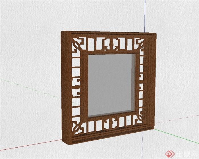 现代中式门窗花窗设计su模型(3)