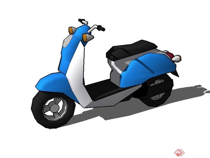 电动摩托车设计su模型(1)