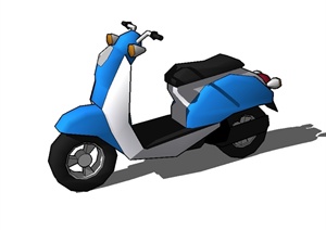 电动摩托车设计SU(草图大师)模型