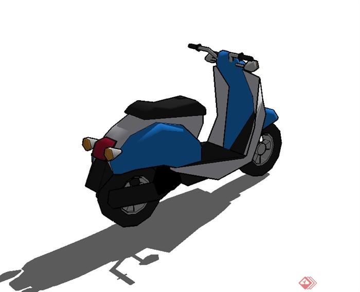 电动摩托车设计su模型(3)