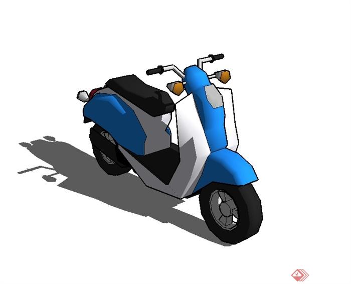 电动摩托车设计su模型(2)