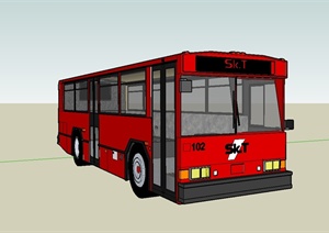 公交车设计SU(草图大师)模型