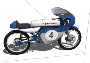 独特造型的摩托车设计SU(草图大师)模型