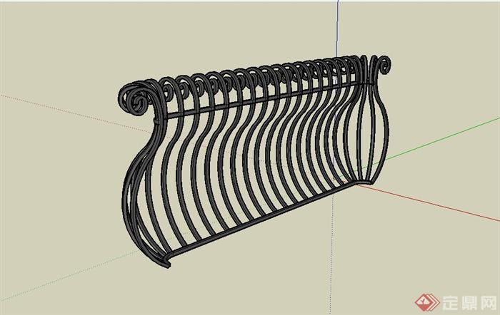 铁艺围栏杆设计su模型(2)