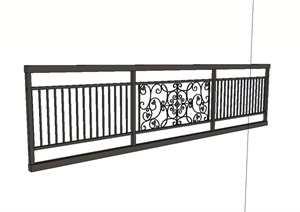 现代铁艺围栏栏杆设计SU(草图大师)模型