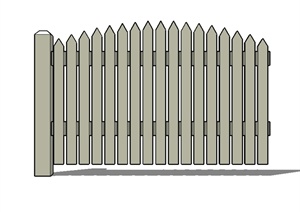 现代风格围栏栏杆门设计SU(草图大师)模型