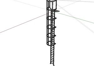 铁艺建筑楼梯SU(草图大师)模型