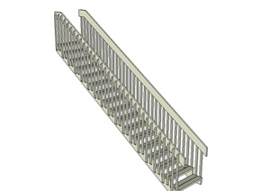 某室内详细的楼梯SU(草图大师)模型