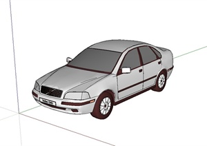 一辆完整的轿车设计SU(草图大师)模型
