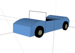 一辆简单的汽车SU(草图大师)模型