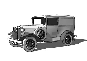 老式汽车详细设计SU(草图大师)模型