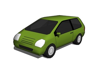 简单的绿色汽车设计SU(草图大师)模型