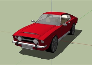 两座红色跑车设计SU(草图大师)模型
