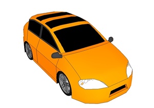 橘黄色汽车设计SU(草图大师)模型