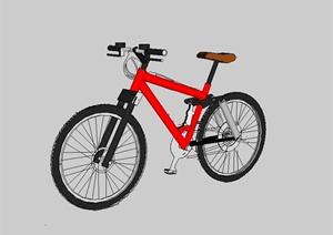 一辆详细的自行车设计SU(草图大师)模型