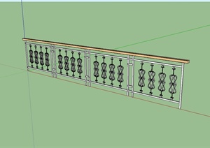 现代风格铁艺护栏栏杆设计SU(草图大师)模型