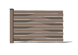 某现代风格木质栅栏围栏设计SU(草图大师)模型