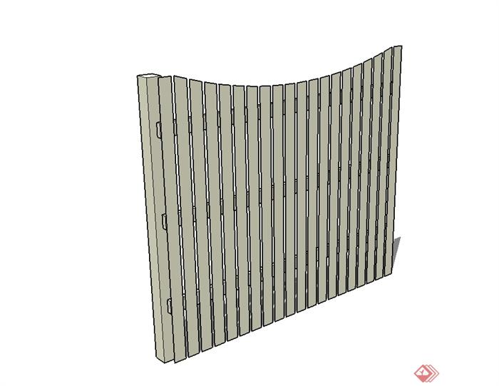 现代风格栅栏护栏设计su模型(1)