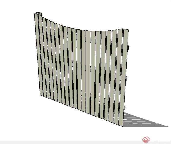 现代风格栅栏护栏设计su模型(3)