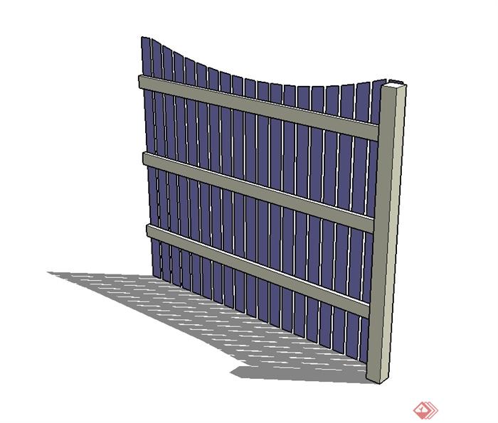 现代风格栅栏护栏设计su模型(2)