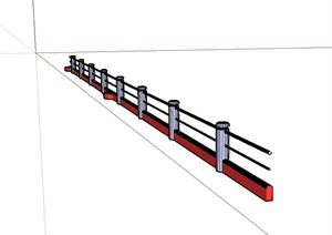现代风格护栏栏杆设计SU(草图大师)模型