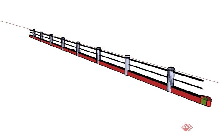 现代风格护栏栏杆设计su模型(3)