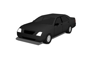 黑色的轿车设计SU(草图大师)模型