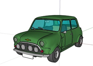 一辆迷你汽车设计SU(草图大师)模型