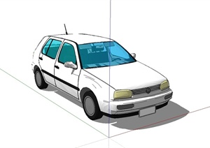 大众越野型汽车设计SU(草图大师)模型