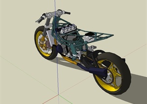 详细独特的摩托车SU(草图大师)模型