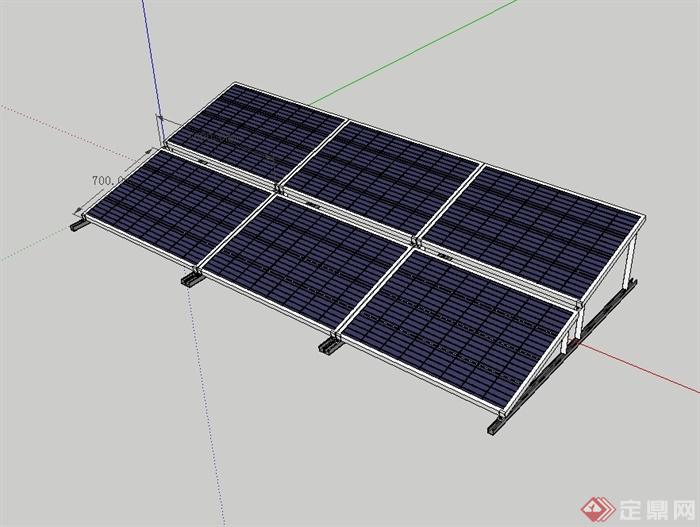 太阳能板设计su模型(3)