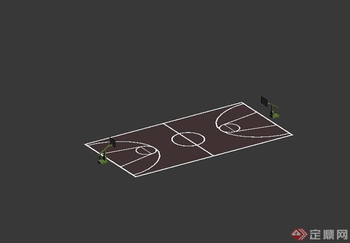 篮球场设计3d模型(1)