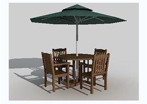 多种不同的伞桌椅阳伞设计jpg效果图