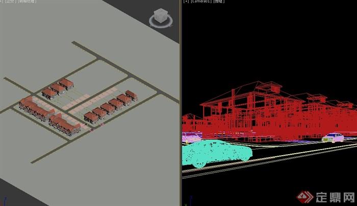 欧式风格详细多层别墅设计3d模型及效果图(3)
